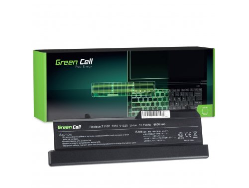 Green Cell kannettavan tietokoneen akku K738H T116C Dell Vostro 1310 1320 1510 1511 1520 2510