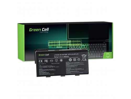 Green Cell Akku BTY-L74 BTY-L75 tuotteeseen MSI CR500 CR600 CR610 CR620 CR630 CR700 CR720 CX500 CX600 CX610 CX620 CX700