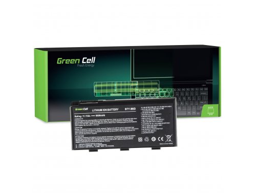 Green Cell Akku BTY-M6D tuotteeseen MSI GT60 GT70 GT660 GT680 GT683 GT683DXR GT780 GT780DXR GT783 GX660 GX680 GX780