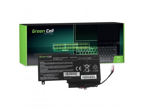 Green Cell Akku PA5107U-1BRS tuotteeseen Toshiba Satellite L50-A L50-A-19N L50-A-1EK L50-A-1F8 L50D-A P50-A L50t-A S50-A