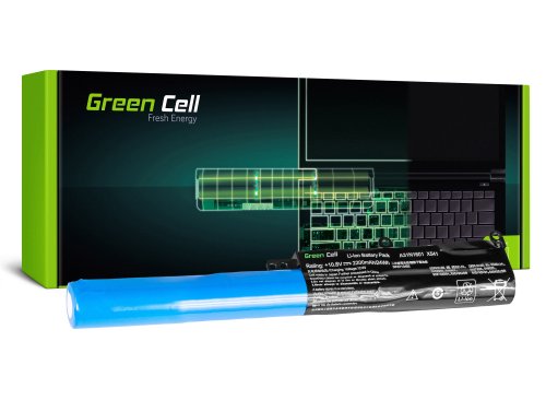 Green Cell Akku A31N1601 tuotteeseen Asus R541N R541NA R541S R541U R541UA R541UJ Vivobook F541N F541U X541N X541NA X541S X541U
