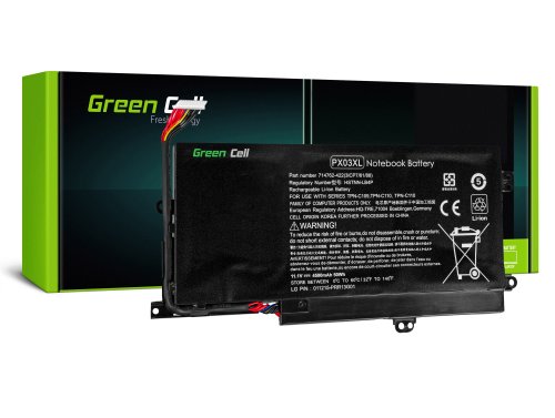 Green Cell -kannettavan akku PX03XL HP Envy 14-K M6-K: lle