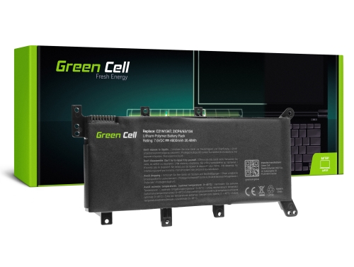 Green Cell kannettavan tietokoneen akku C21N1347 Asus R556 R556L R556LA R556LB R556LD R556LJ R556LN A555L F555L F555LD K555L K55