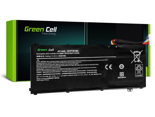 Green Cell Akku AC14A8L AC15B7L tuotteeseen Acer Aspire Nitro V15 VN7-571G VN7-572G VN7-591G VN7-592G i V17 VN7-791G VN7-792G