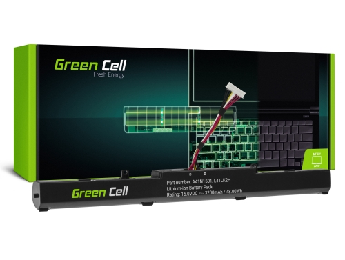 Green Cell Akku A41N1501 tuotteeseen Asus ROG GL752 GL752V GL752VW, Asus VivoBook Pro N552 N552V N552VW N552VX N752 N752V N752VX