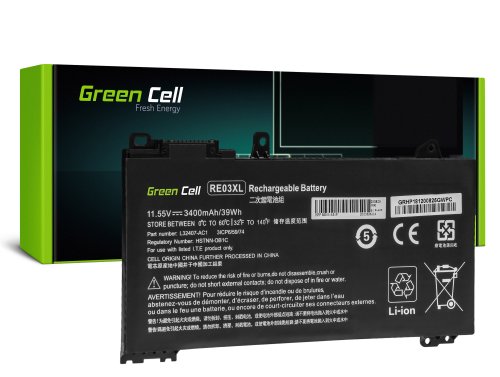 Green Cell Akku RE03XL L32656-005 tuotteeseen HP ProBook 430 G6 G7 440 G6 G7 445 G6 G7 450 G6 G7 455 G6 G7 445R G6 455R G6