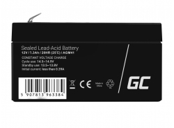 AGM GEL Batterie 12V 1.3Ah Blei Akku Green Cell Wartungsfreie für Elektroauto und einen Roller