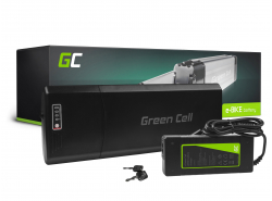 Green Cell Sähköpyörän Akku 36V 10.4Ah 374Wh Rear Rack Ebike 5 Pin varten Mifa, Zündapp ja Laturi