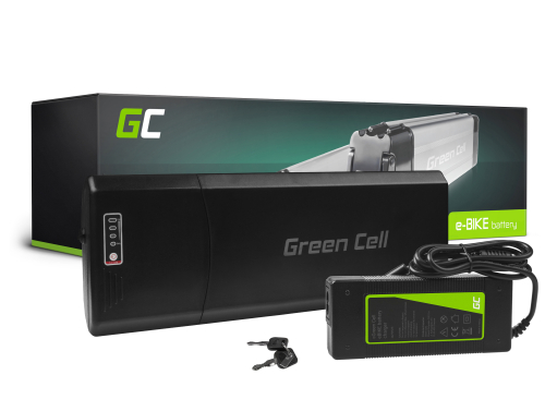 Green Cell Sähköpyörän Akku 36V 10.4Ah 374Wh Rear Rack Ebike 5 Pin varten Mifa, Zündapp ja Laturi