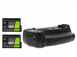 Akkugriff Green Cell MB-D18 + 2x Akku EN-EL15 1900mAh 7.4V für die Nikon D850 Kamera