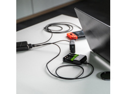 Kabel Green Cell Ray USB-A - USB-C Grüne LED 200cm mit Unterstützung für Ultra Charge QC3.0-Schnellladung