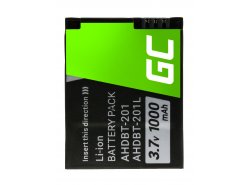 Green Cell ® AHDBT-301 Kameran akku GoPro HD HERO 3 HERO3+ Black Silver White Edition, Täysin dekoodattu (Li-Ion 1000mAh 3.7V)