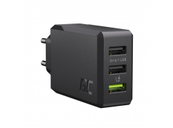 Green Cell Verkkolaturi 30W GC ChargeSource 3, jossa on Ultra Charge ja Smart Charge - 3x USB-A
