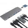 Sovitin HUB USB-C Green Cell 8in1 (Thunderbolt 3 HDMI USB SD microSD) varten MacBook Pro 13