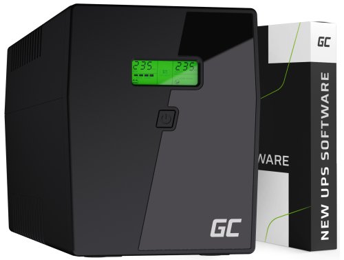Green Cell Keskeytymätön Virtalähde UPS 1500VA 900W LCD-näytöllä + Uusi sovellus