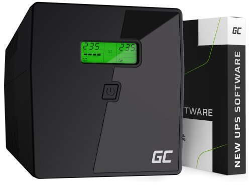 Green Cell Keskeytymätön Virtalähde UPS 1000VA 700W LCD-näytöllä Puhdas Siniaalto + Uusi sovellus