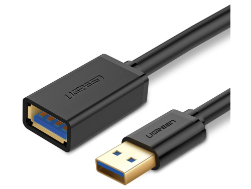 UGREEN USB -kaapelin pidennin, USB-A 3.0 (Naaras) - USB-A 3.0 (Uros), 3 metriä, musta väri