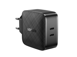 Ładowarka sieciowa UGREEN CD216, 2xUSB-C, 66W, PD