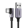 UGREEN USB-A - USB-C -kaapeli, 3A, 2m, Pikalataus Quick Charge 3.0, Musta-hopea väri