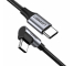 USB-C-USB-C-kaapeli, kulmikas UGREEN US255.3A, 60W, 0,5m (schwarz)