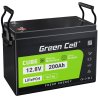 Akku Lithium-Eisen-Phosphat LiFePO4 Green Cell 12V 12.8V 200Ah aurinkopaneeleihin, matkailuajoneuvoihin ja veneisiin