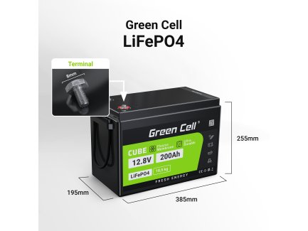LiFePO4 Akku 200Ah 12.8V 2560Wh Lithium-Eisen-Phosphat Batterie