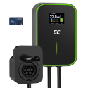 Green Cell Wallbox 22kW GC PowerBox RFID EV-laturi väh. Tesla Model S 3 X Y, VW ID.3, ID.4, ID.5 Fiat 500e Kia EV6 Ford Mach-E