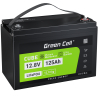 Green Cell LiFePO4 -akku 125Ah 12.8V 1600Wh Litium-rautafosfaatti veneisiin, matkailuautoihin, aurinkoenergiaan, verkkoon
