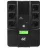 Green Cell Keskeytymätön Virtalähde UPS AiO 600VA 360W LCD-näytöllä + Uusi sovellus