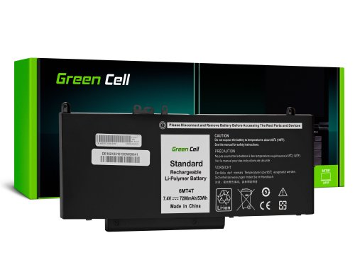 Green Cell Akku 6MT4T 07V69Y tuotteeseen Dell Latitude E5270 E5470 E5570