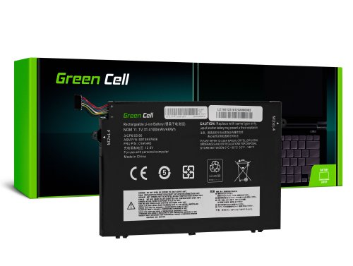 Green Cell Akku L17C3P51 L17L3P51 L17M3P51 L17M3P52 tuotteeseen Lenovo ThinkPad E480 E485 E490 E495 E580 E585 E590 E595