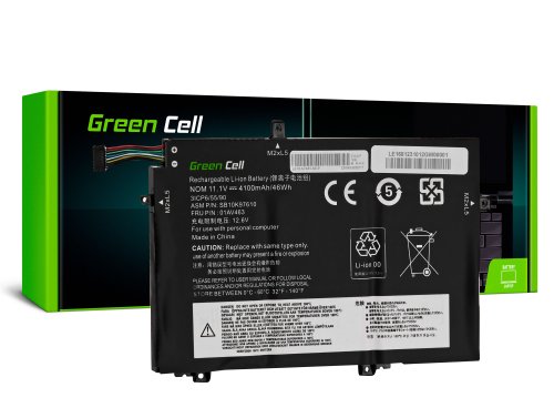Green Cell Akku L17C3P52 L17L3P52 L17M3P53 L17M3P54 tuotteeseen Lenovo ThinkPad L480 L490 L580 L590 L14 L15 Gen 1 Gen 2