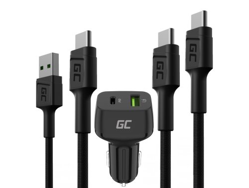 Pikalataussarja matkapuhelimille – 48W USB-C USB-A laturi + 2x 30 cm USB-C-kaapelia