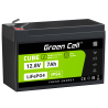 Green Cell CUBE LiFePO4-akku 7Ah 12.8V 89.6Wh Litium-rautafosfaatti UPS:lle, Leluille, Valvontaan, Hälytys, Lelu, CCTV