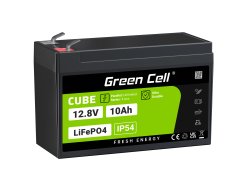 Green Cell CUBE LiFePO4-akku 10Ah 12.8V 128Wh Litium-rautafosfaatti Virtalähteeseen ja hätävalaistukseen, Ohjauspaneelit