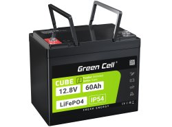 Green Cell CUBE LiFePO4-akku 60Ah 12.8V 768Wh Litium-rautafosfaatti Perämoottoreihin, Venesatamaan, Hisseihin, Matkailuautoihin