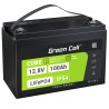 Green Cell CUBE LiFePO4-akku 100Ah 12.8V 1280Wh Litium-rautafosfaatti Purjeveneisiin, Aurinkosähköihin, Matkailuvaunuihin