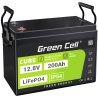 Green Cell CUBE LiFePO4-akku 200Ah 12.8V 2560Wh Litium-rautafosfaatti Matkailuauton, Retkeilyyn, Aurinko asuntovaunu