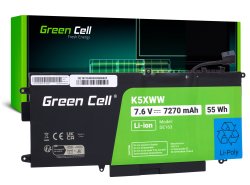 Green Cell Akku Vihreä kenno K5XWW Dell Latitude 7390 2-in-1 5289 7389 -malliin