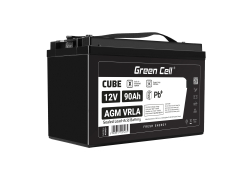 Green Cell CUBE AGM IP54 VRLA 12V 90Ah huoltovapaa akku Campervan aurinkosähköveneen aurinkopaneeleihin