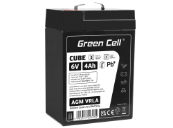 Green Cell® AGM VRLA 6V 4Ah huoltovapaa akku hälytysjärjestelmään, kassakoneeseen, leluihin, turvavalaistukseen