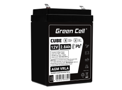 Green Cell® AGM VRLA 12V 2.8Ah huoltovapaa akku hälytysjärjestelmään, kassakoneeseen, leluihin, vaa'oihin, valvontaan