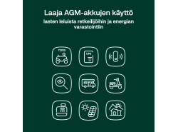 Green Cell® AGM 12V 50Ah Akku VRLA Blei-Batterie Unbemann Fischkutter Boot Scooter Rasentraktor Rasenmäher