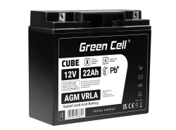 Green Cell® AGM VRLA 12V 22Ah huoltovapaa akku veneeseen, skootteriin, leluihin, pyörätuoliin