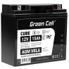 Green Cell® AGM VRLA 12V 15Ah huoltovapaa akku hälytysjärjestelmään, kassakoneeseen, leluihin, autoihin, vaa'oihin