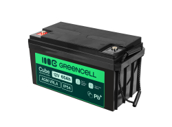 Green Cell Cube AGM VRLA IP54 12V 65Ah huoltovapaa akku ruoholeikkuriin, skootteriin, veneeseen, pyörätuoliin