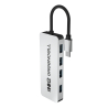 Adapteri Basic HUB Greencell USB-C 4in1 (4×USB-A 3.0) – nopea siirto jopa 5 Gb/s, alumiininen kotelo