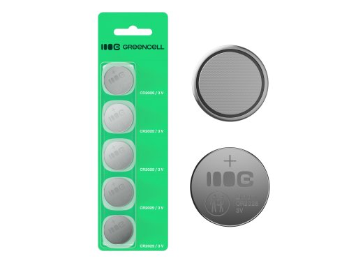 5x litiumakku CR2025 CR 2025 3V 160mAh Greencell nappiakku Blister