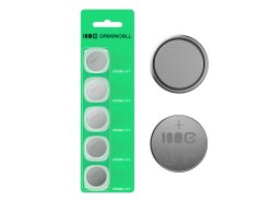 5x litiumakku CR1620 CR 1620 3V 70mAh Greencell nappiakku Blister