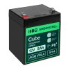 Greencell AGM VRLA 12V 5Ah huoltovapaa akku kassa lelu kamera (91x70x102mm)